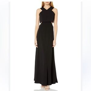 Jill Stuart Black Pop Over Dress floor length